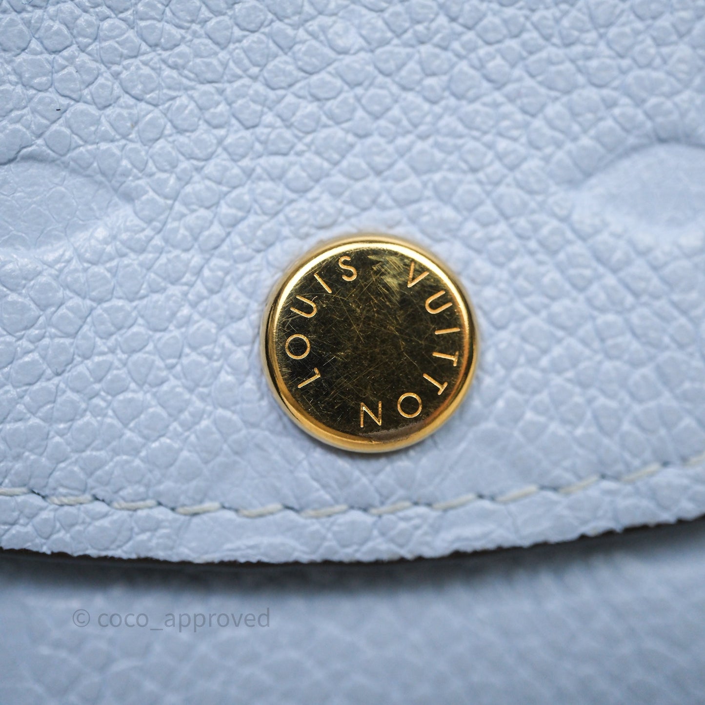 Louis Vuitton Rosali Coin Purse Empreinte Bleu Nuage Gold Hardware