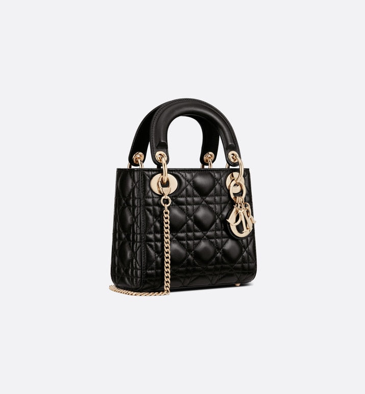 Mini Lady Luxury Dior Bag Black Cannage Lambskin