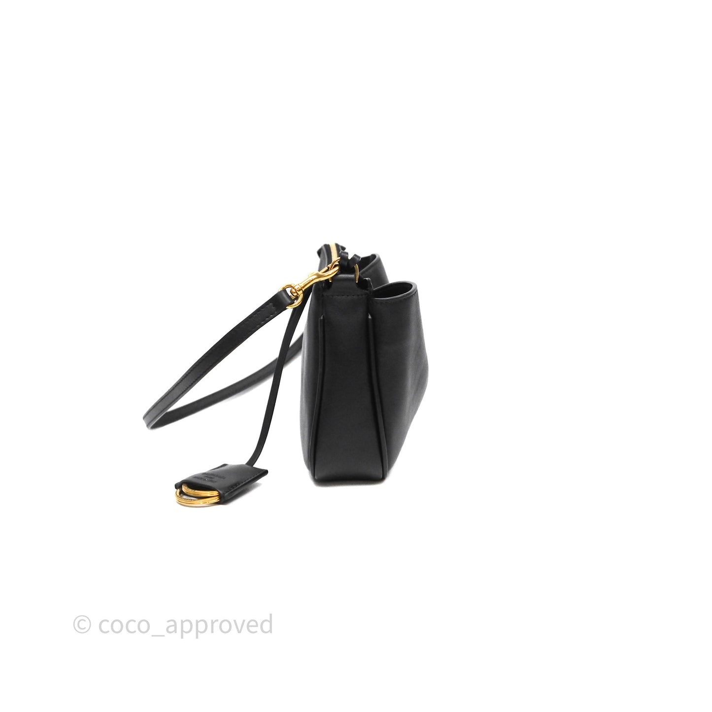 Balenciaga Rodeo Sling Pochette Leather Shoulder Bag Black Calfskin