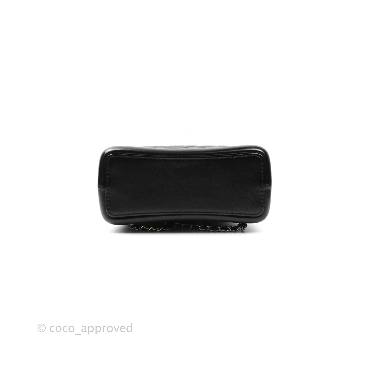 Chanel Small Chevron Gabrielle Backpack Black Aged Calfskin