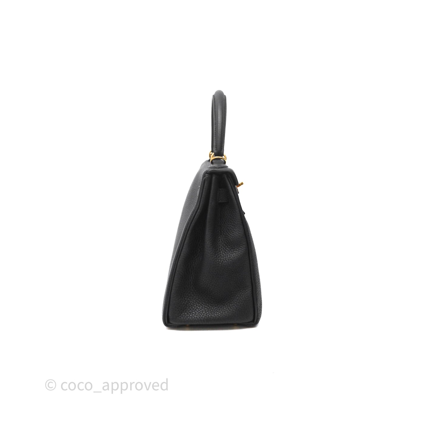 Hermès Kelly 28 Noir 89 Togo Gold Hardware