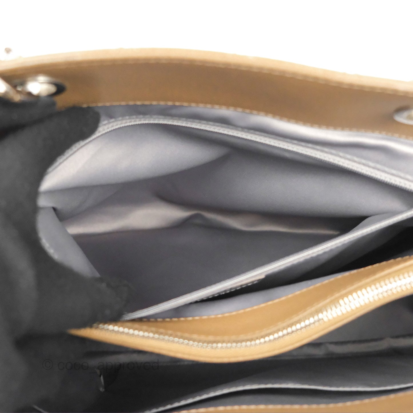 Chanel XL GST Brown Taupe Caviar Silver Hardware