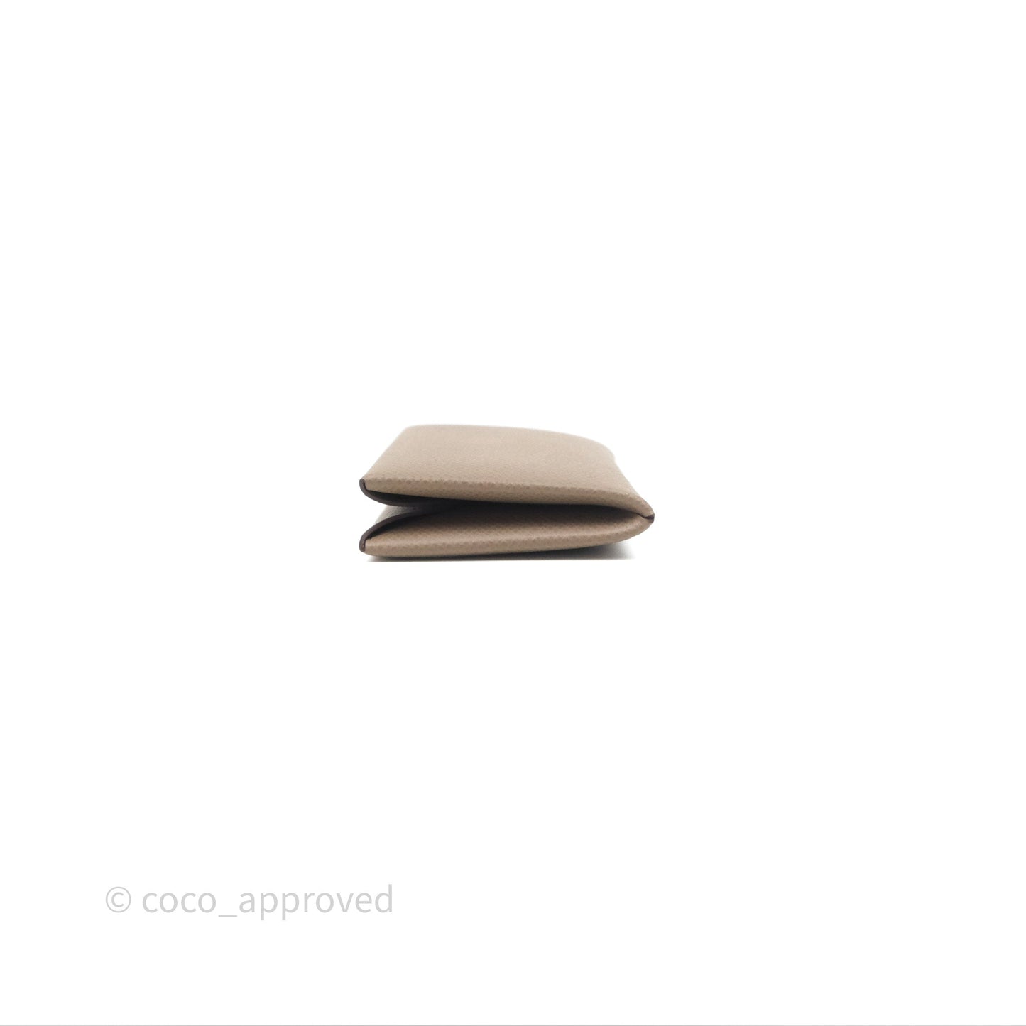 Hermès Calvi Card Holder Etoupe 18 Epsom