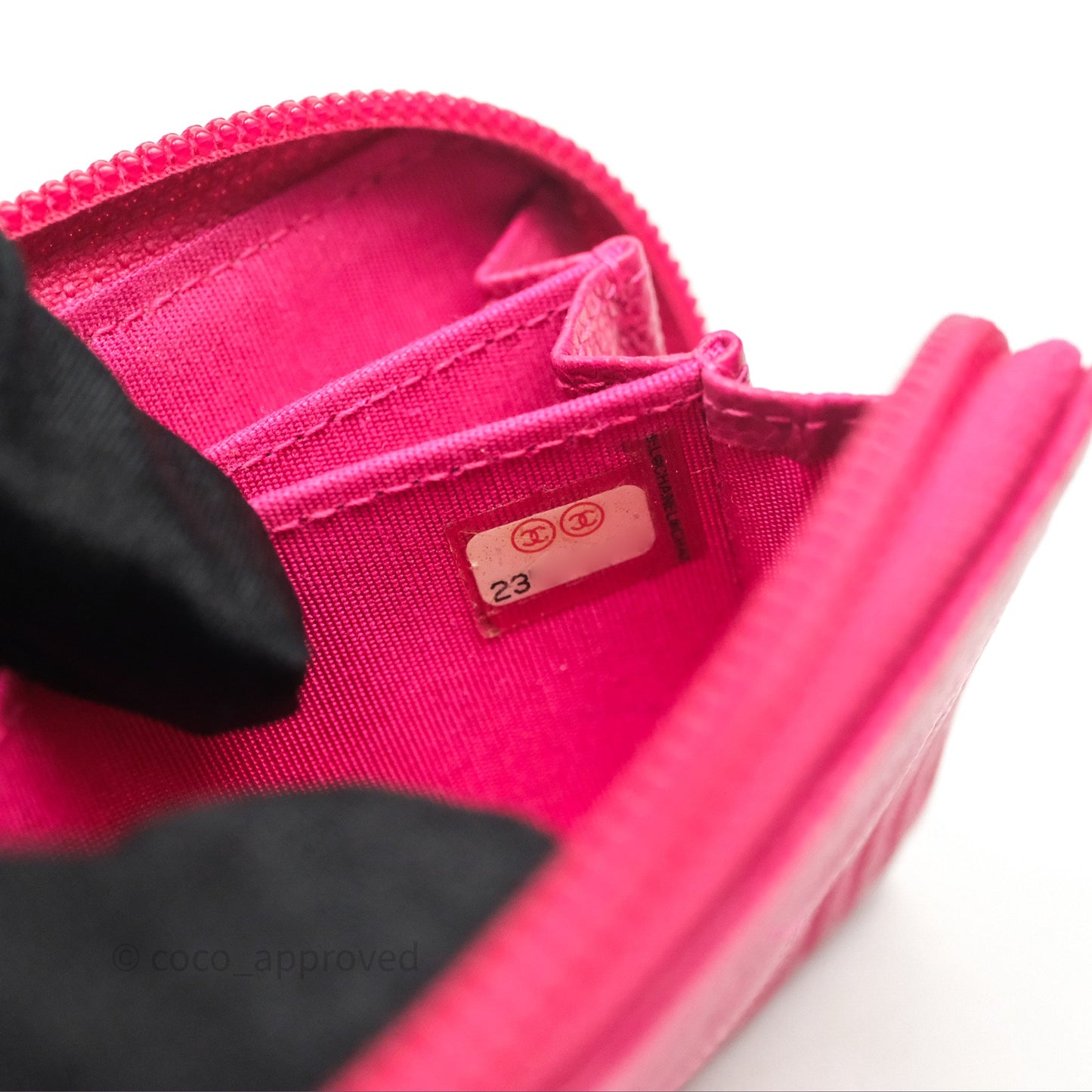 Chanel Boy Zipped Coin Purse Hot Pink Caviar Gold Hardware