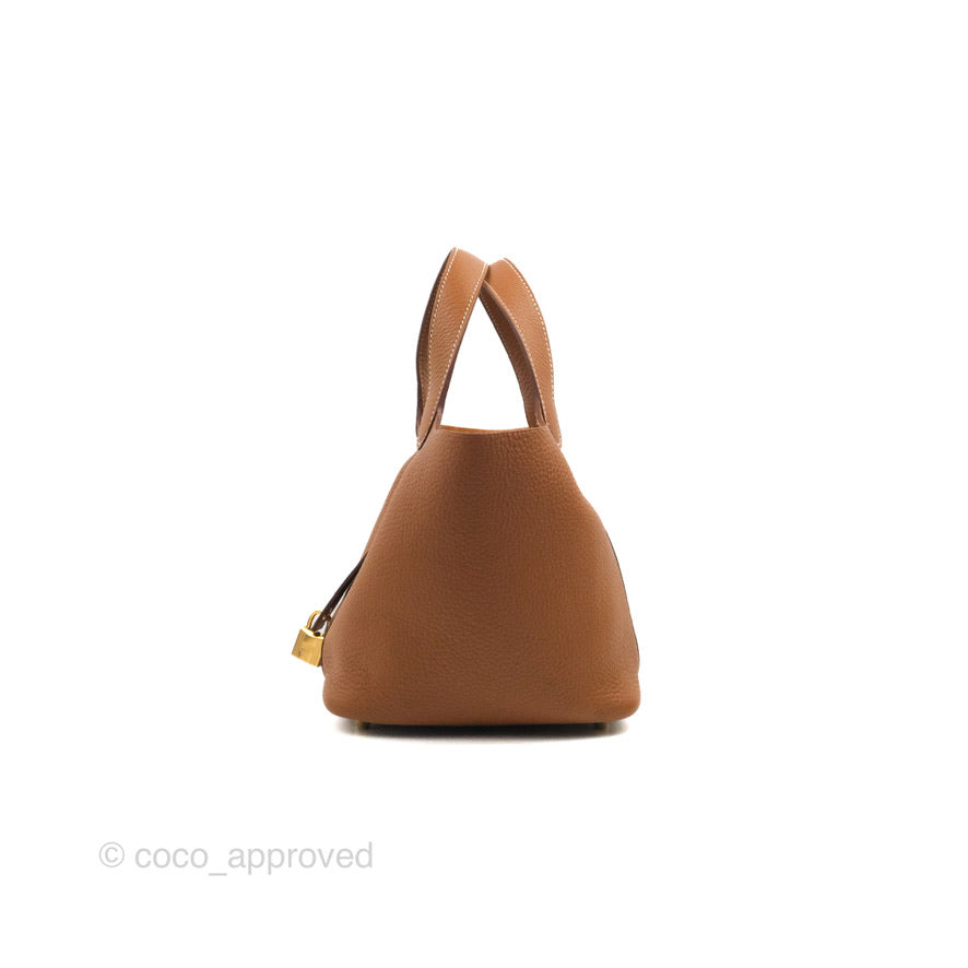 Hermès Picotin Lock 18 PM Gold Clemence Gold Hardware