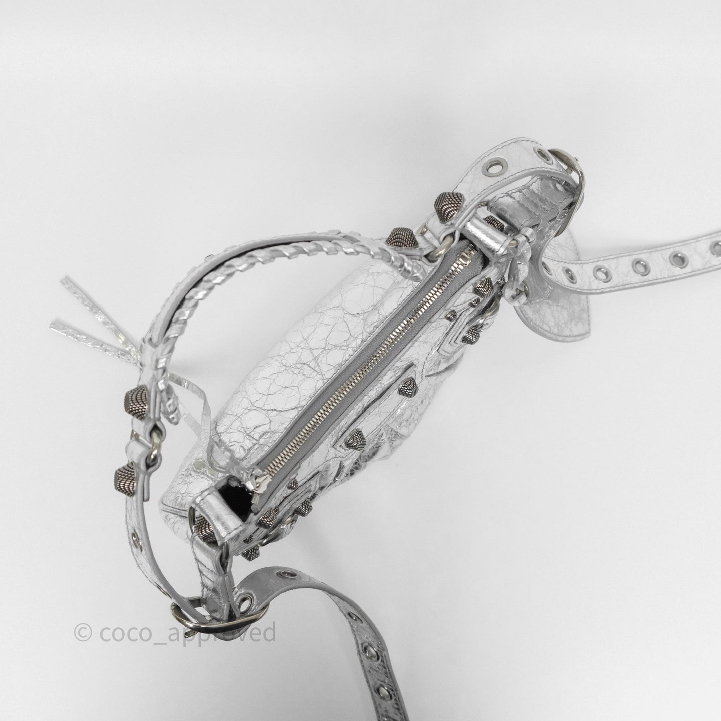 Balenciaga Le Cagole Shoulder Bag Metallic Silver