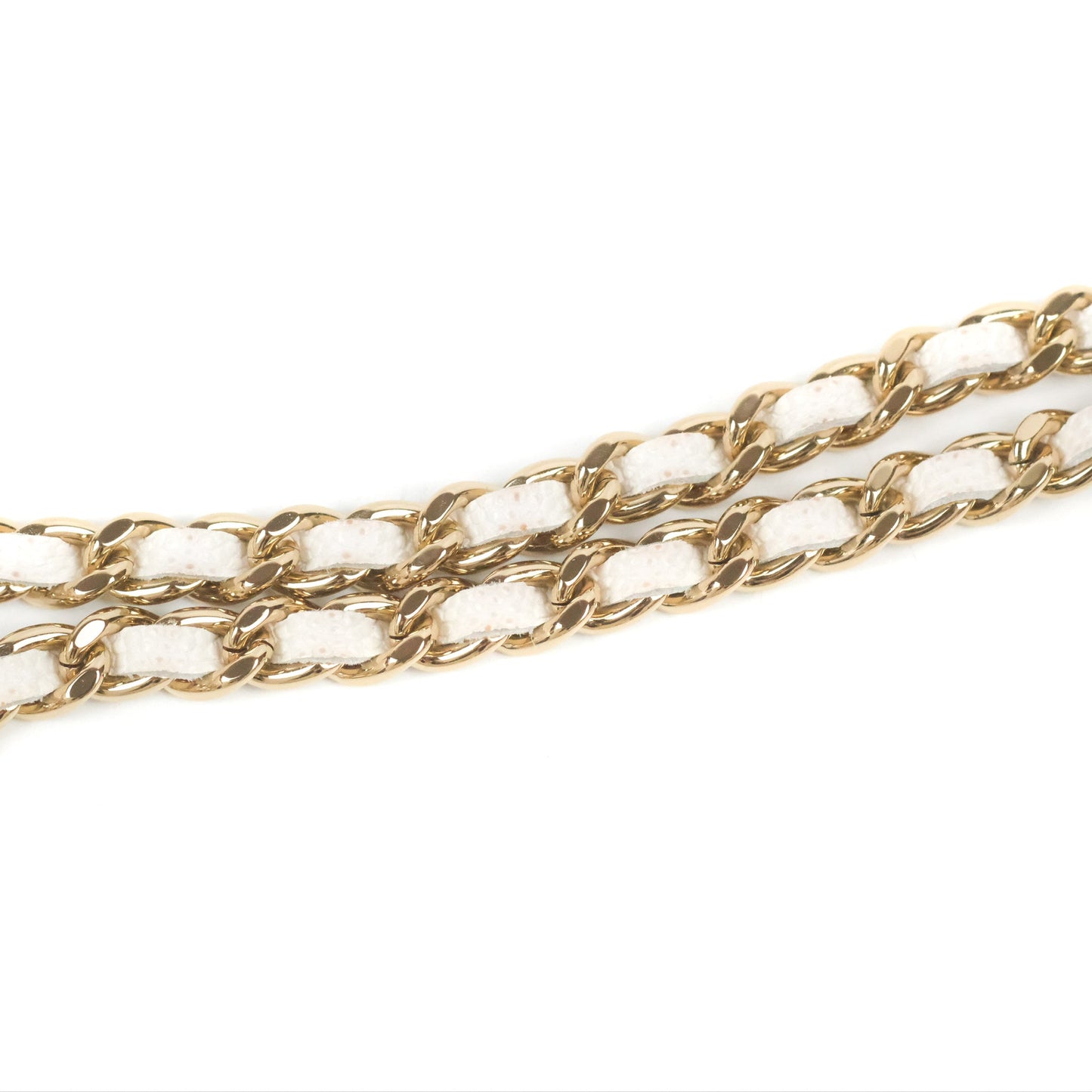 Chanel Mini Top Handle Clutch with Chain White Caviar Light Gold Hardware 23P