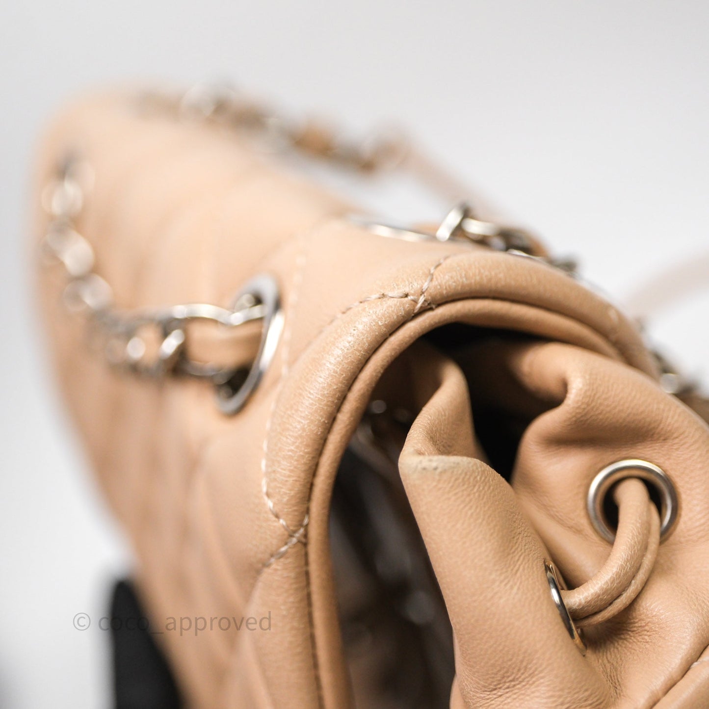 Chanel Quilted Small Urban Spirit Backpack Beige Lambskin Silver Hardware
