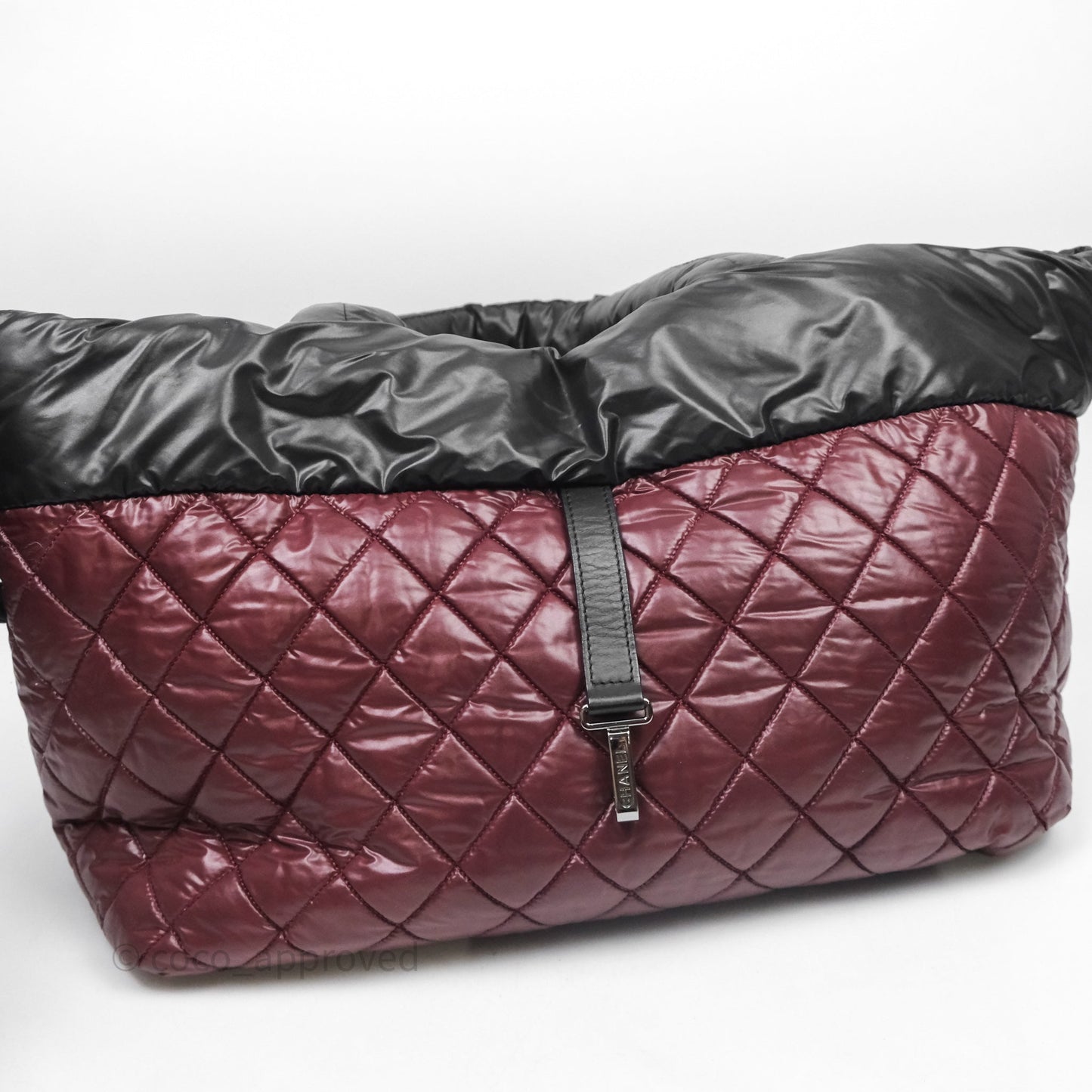 Chanel Nylon Quilted Medium Coco Cocoon Reversible Tote Black