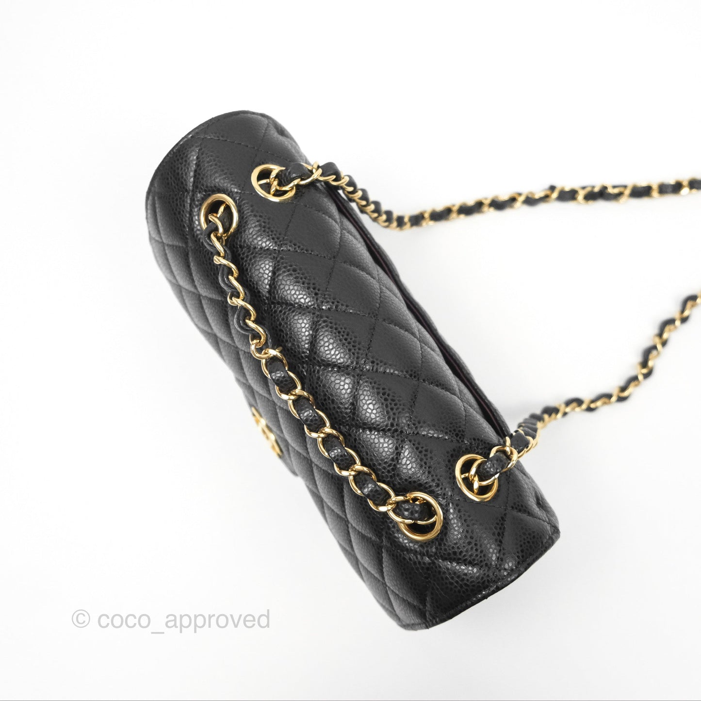 Chanel Small Classic Quilted Flap Black Caviar Gold Hardware