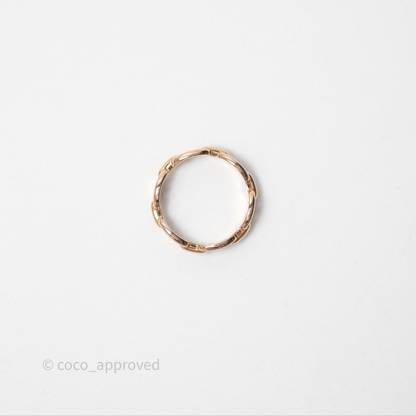 Hermès Chaine d'Ancre Enchainee Band Ring PM Rose Gold 53