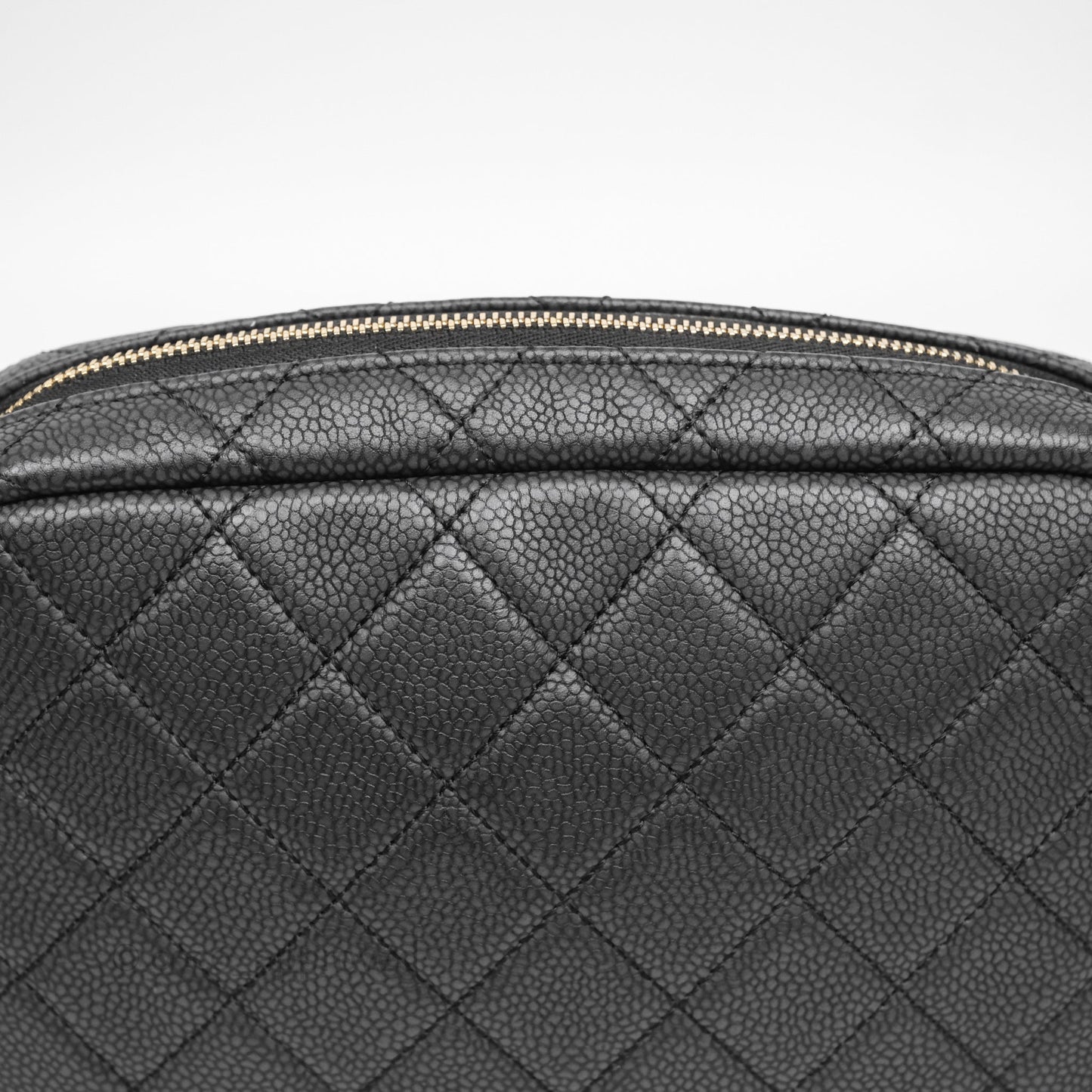 Chanel Camera Bag Black Matte Caviar Gold Hardware
