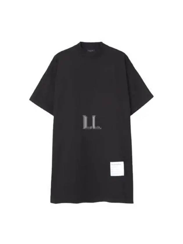 Luxury Balenciaga Sample Sticker Oversized Short Sleeve T-Shirt Black