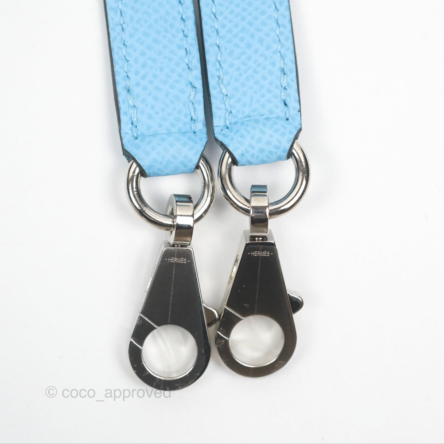 Hermès Sellier Kelly 28 Celeste 7N Epsom Palladium Hardware