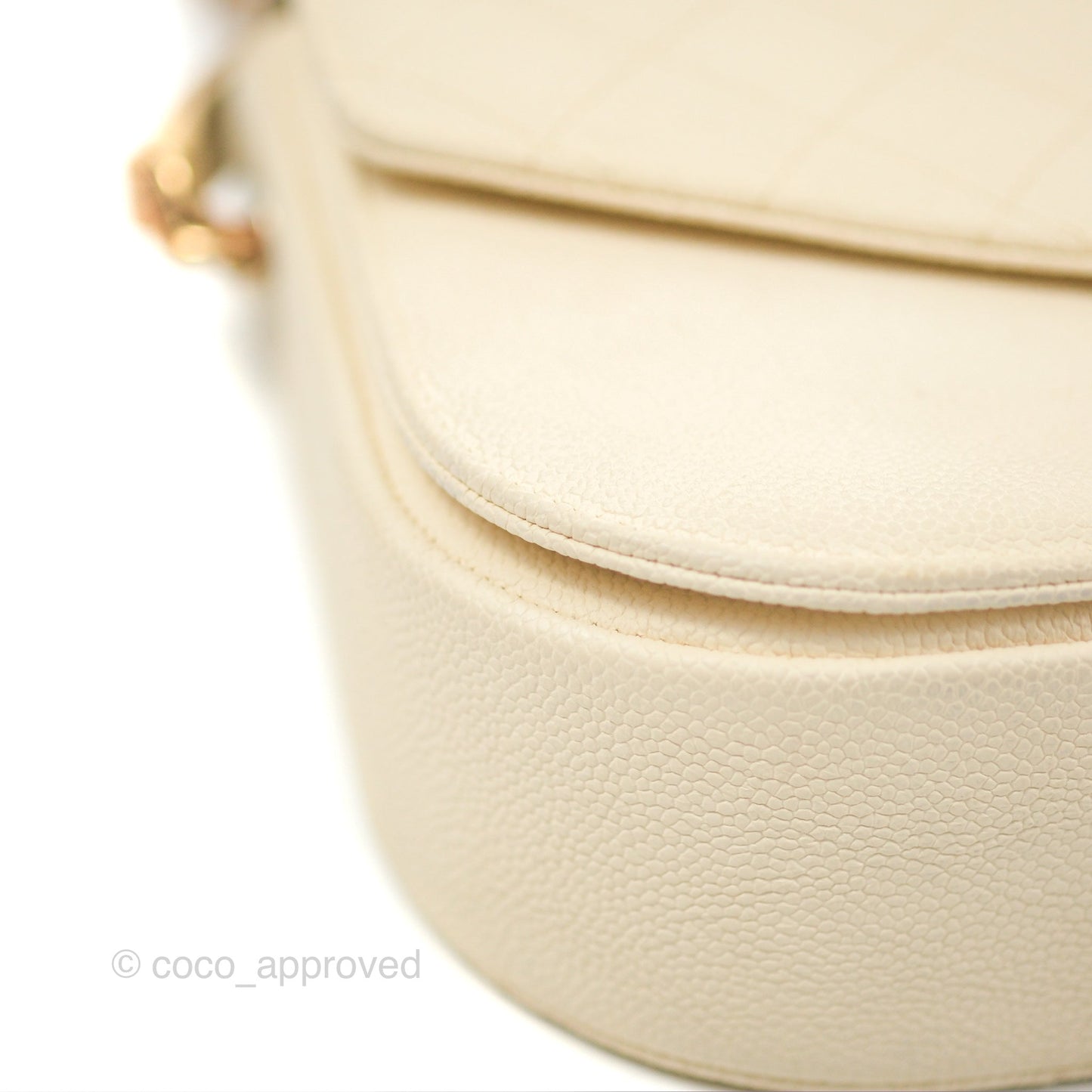 Chanel Medium CC Cuba Flap Bag Ivory Caviar Light Gold Hardware