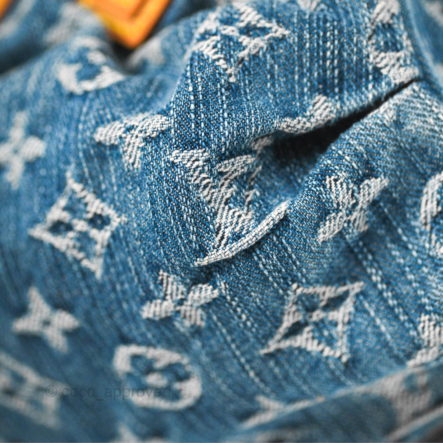 Louis Vuitton Vintage Pleaty Denim Monogram Gold Hardware