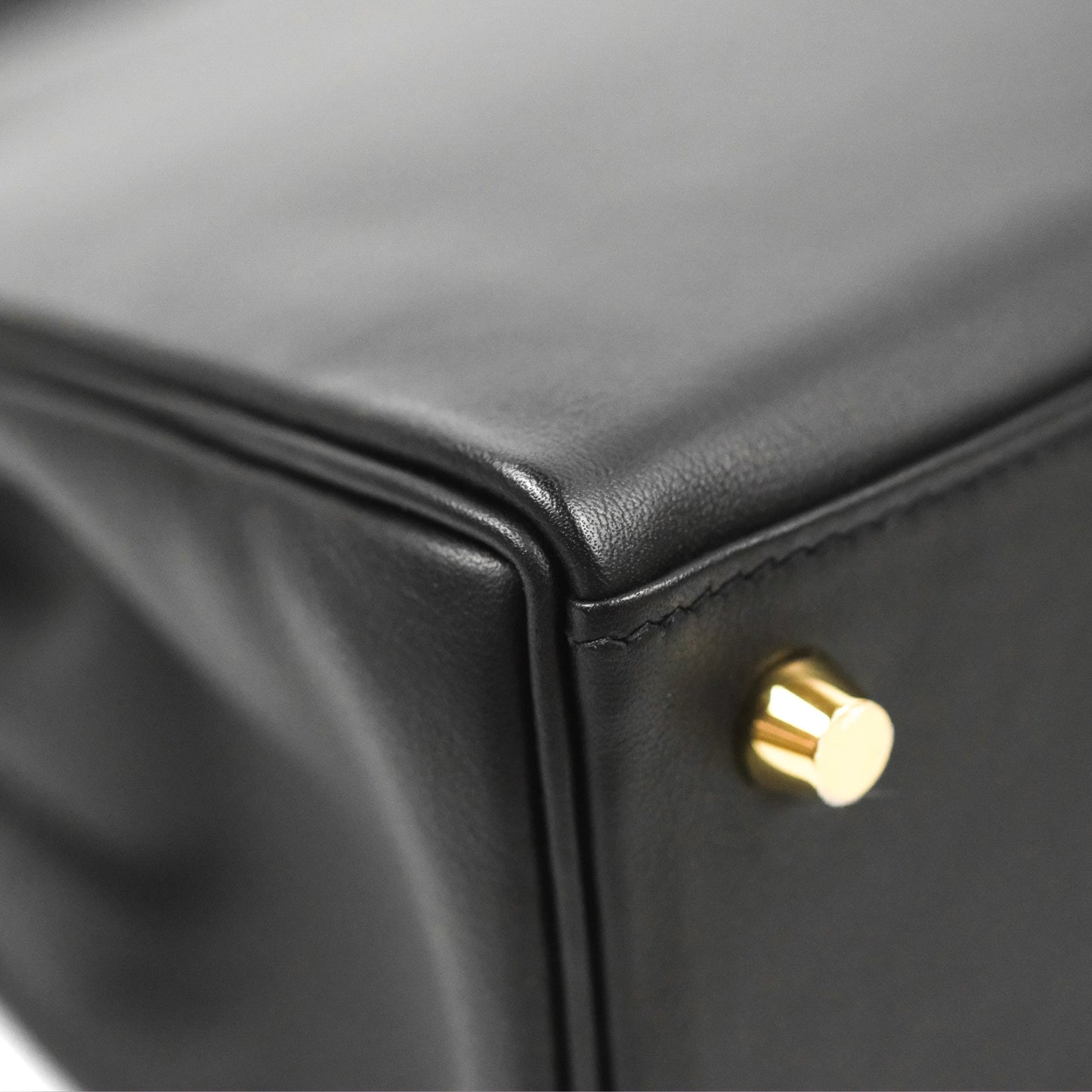 Hermès Retourne Kelly 25 Black Swift Gold Hardware