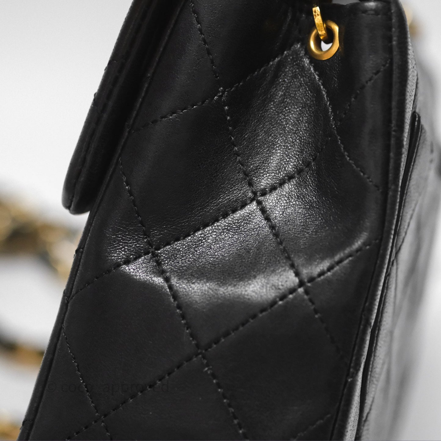 Chanel Vintage Mini Square Black Lambskin 24K Gold Hardware