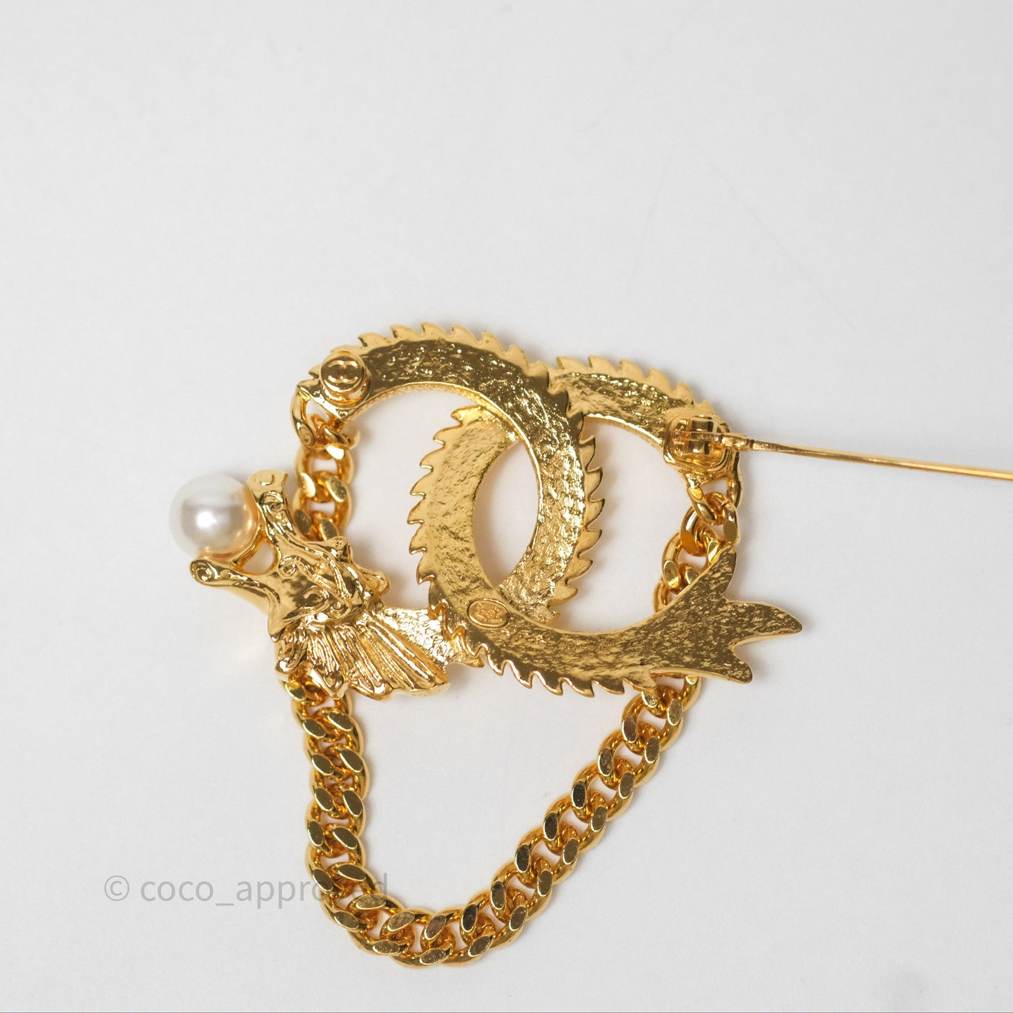 Chanel CC Dragon Chinese New Year Edition Brooch Gold Tone 24C