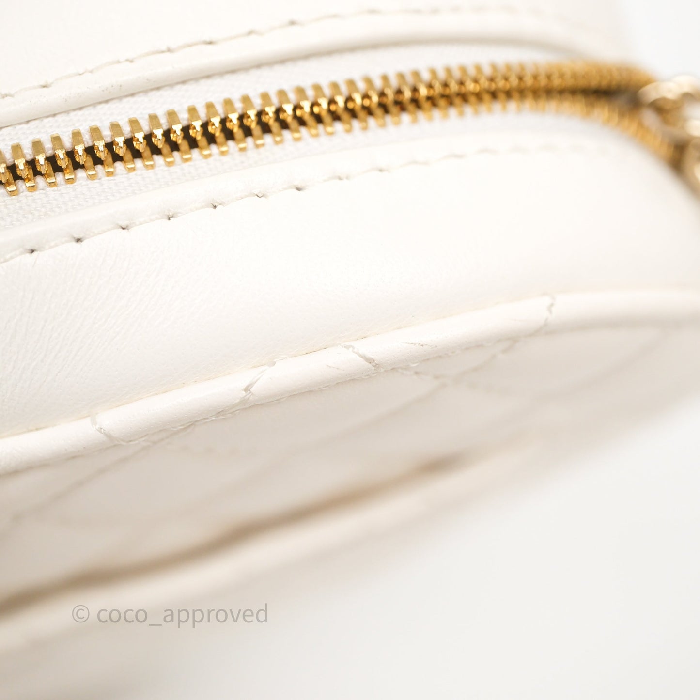 Chanel Large Heart Bag White Lambskin Gold Hardware