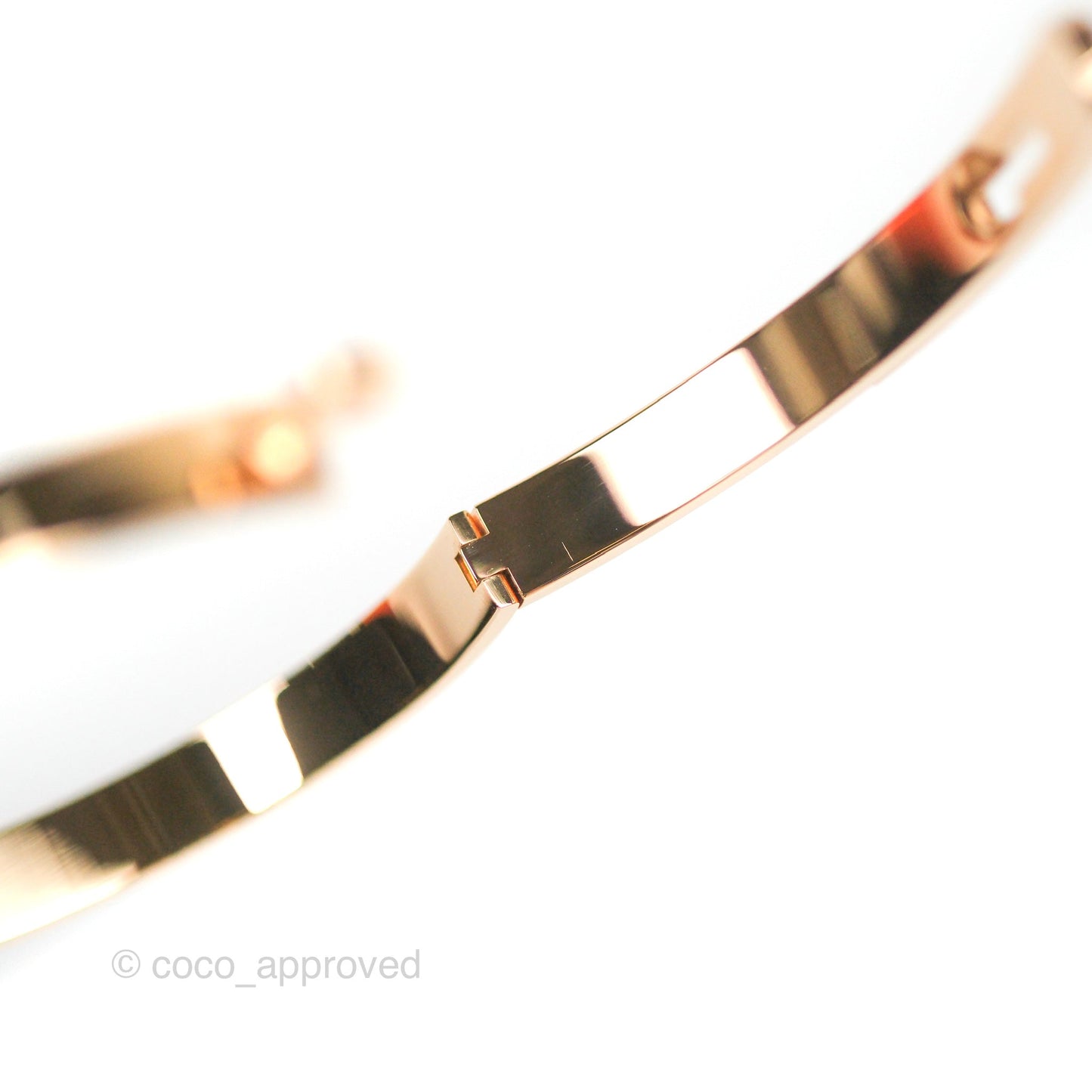 Hermès Kelly Bracelet PM 4 Diamonds Rose Gold