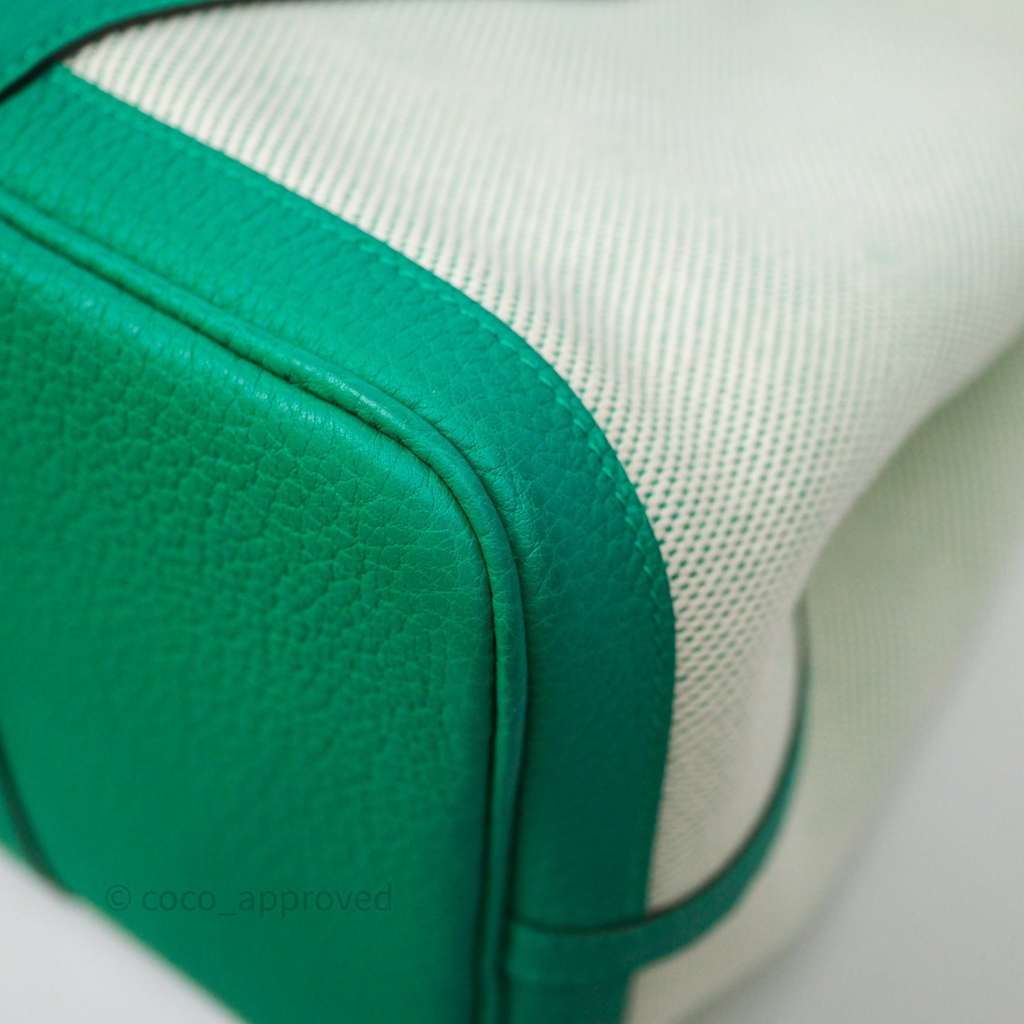 Hermès Garden Party 36 Canvas Ecru-Menthe / Menthe