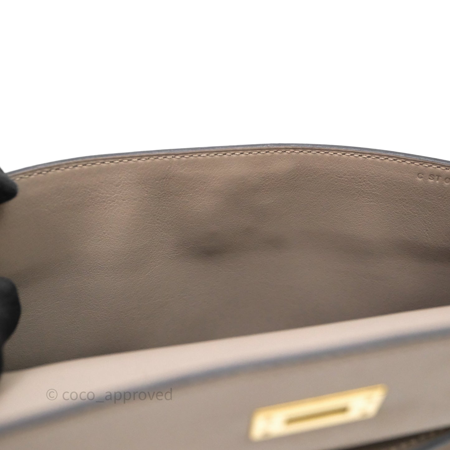 Hermès Kelly Pochette Gris Asphalte M8 Swift Gold Hardware