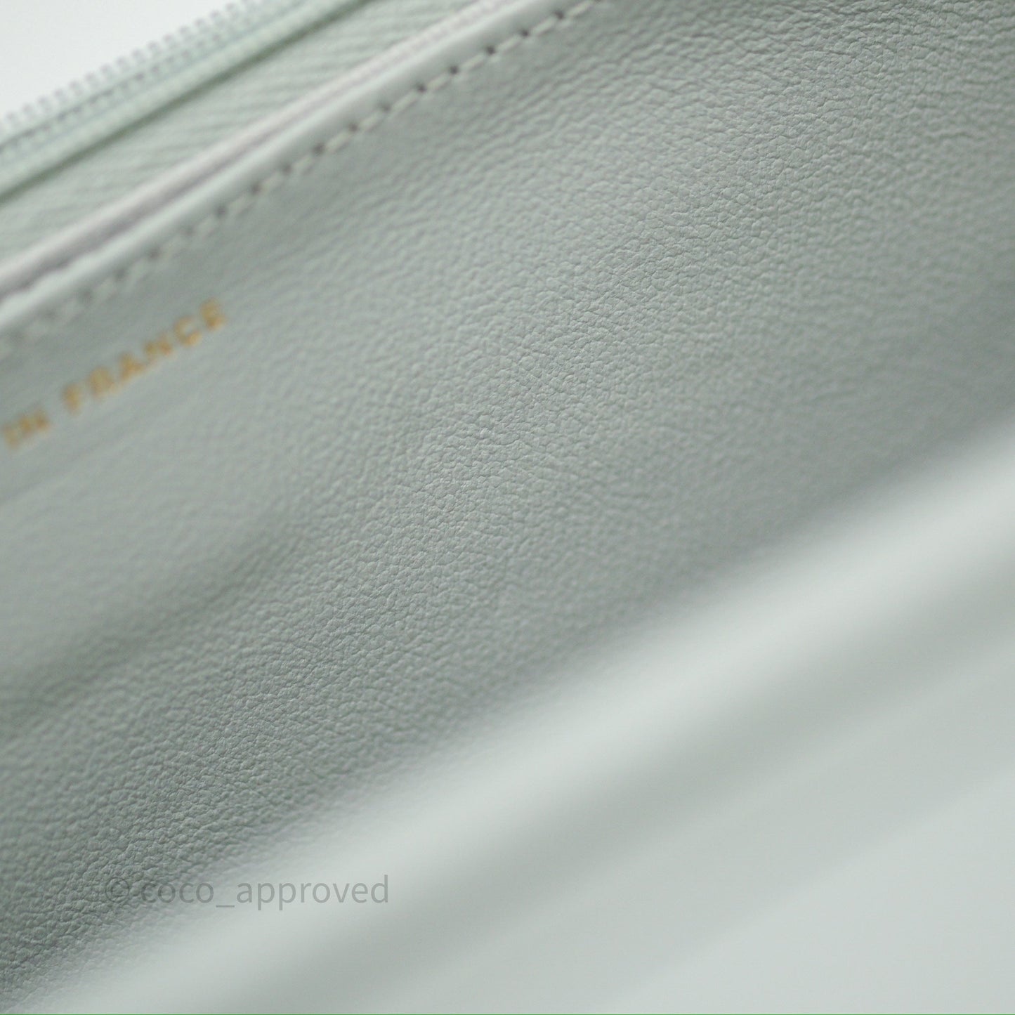 Chanel Classic Quilted Wallet on Chain WOC Grey Lambskin Gold Hardware