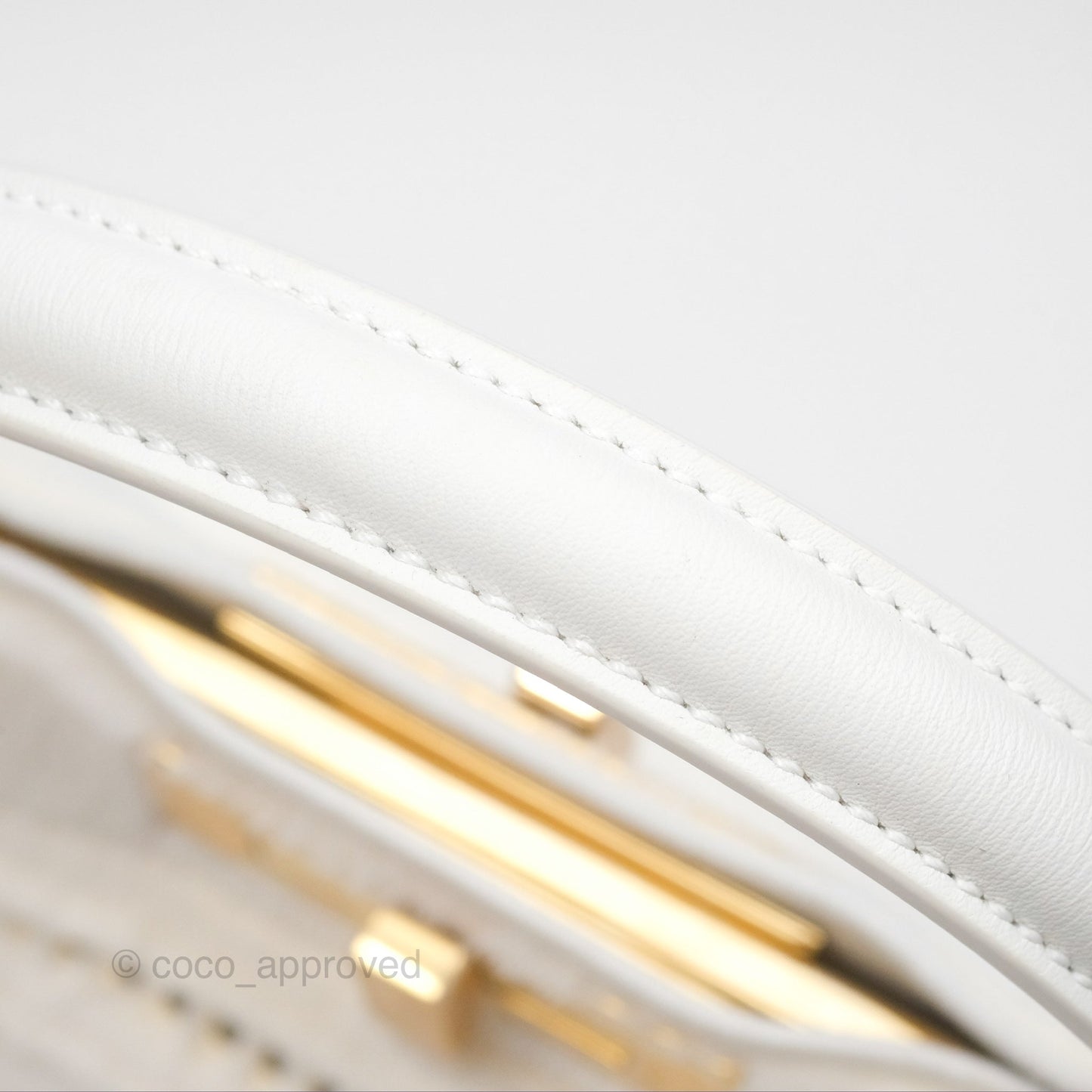 Fendi Peekaboo Medium Mink Fur White Gold Hardware