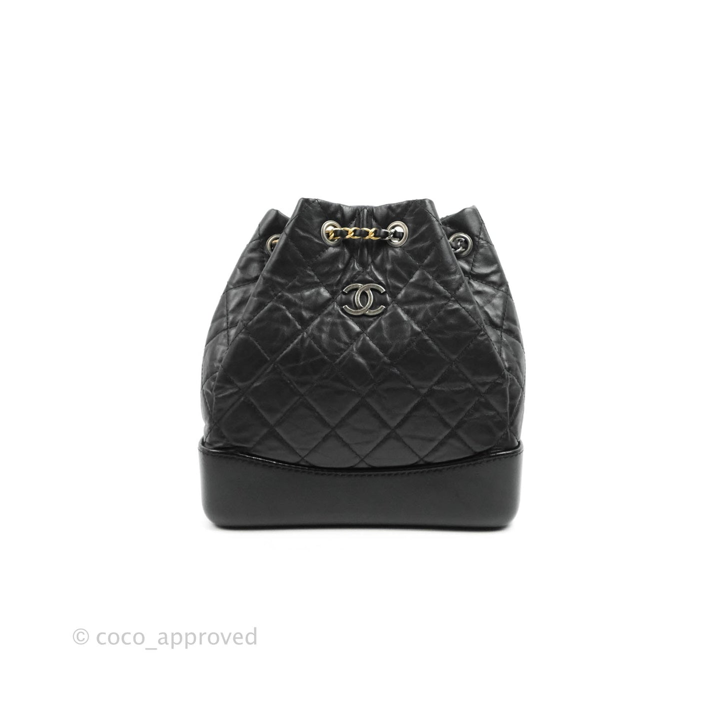 Chanel Small Gabrielle Backpack Black Aged Calfskin