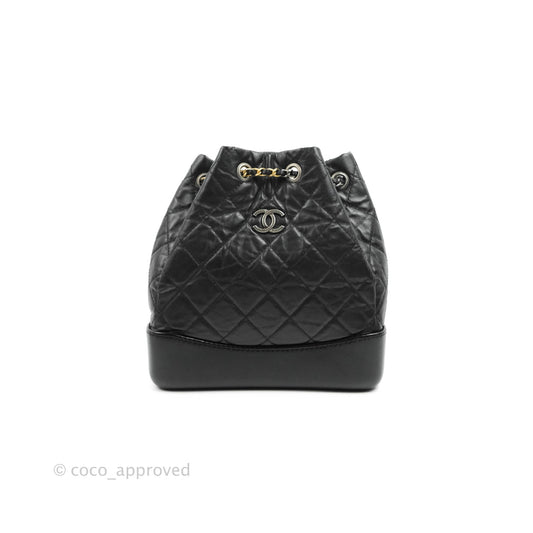 Chanel Small Gabrielle Backpack Black Aged Calfskin