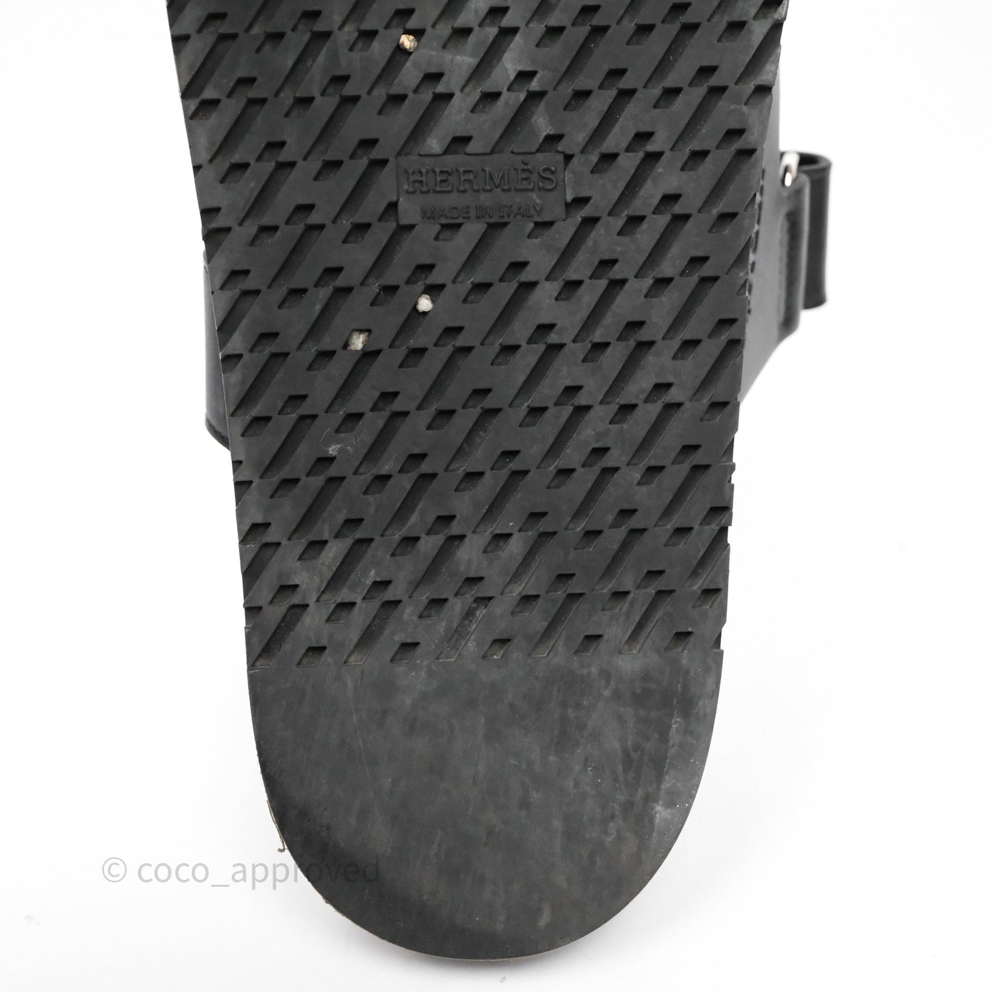 Hermès Chypre Sandal Calfskin Black Size 39