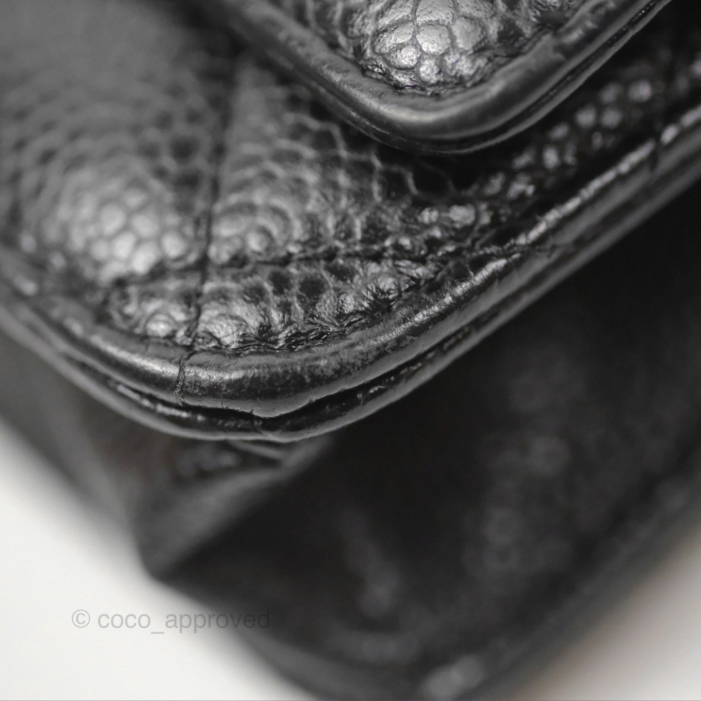 Chanel Quilted Classic Wallet On Chain WOC Black Caviar Silver Hardware