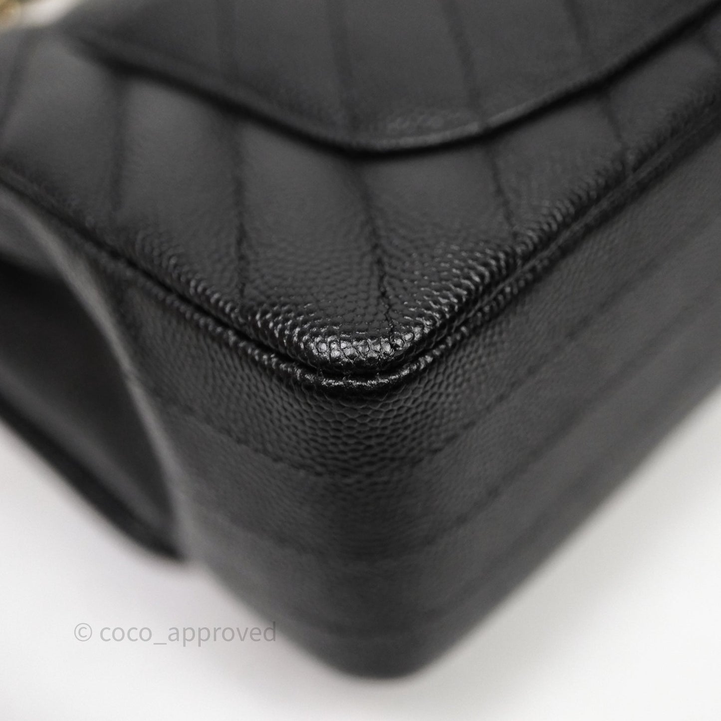 Chanel Quilted Mini Rectangular Black Caviar Gold Hardware