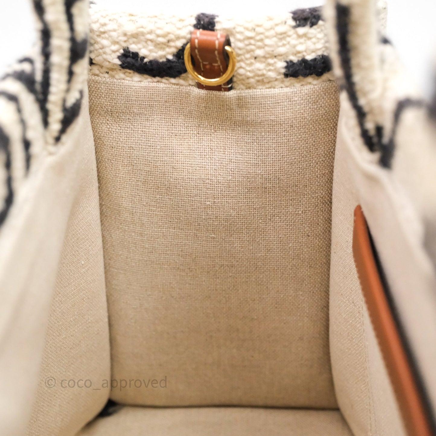 Celine Small Cabas Thais Textile with Celine All-Over White