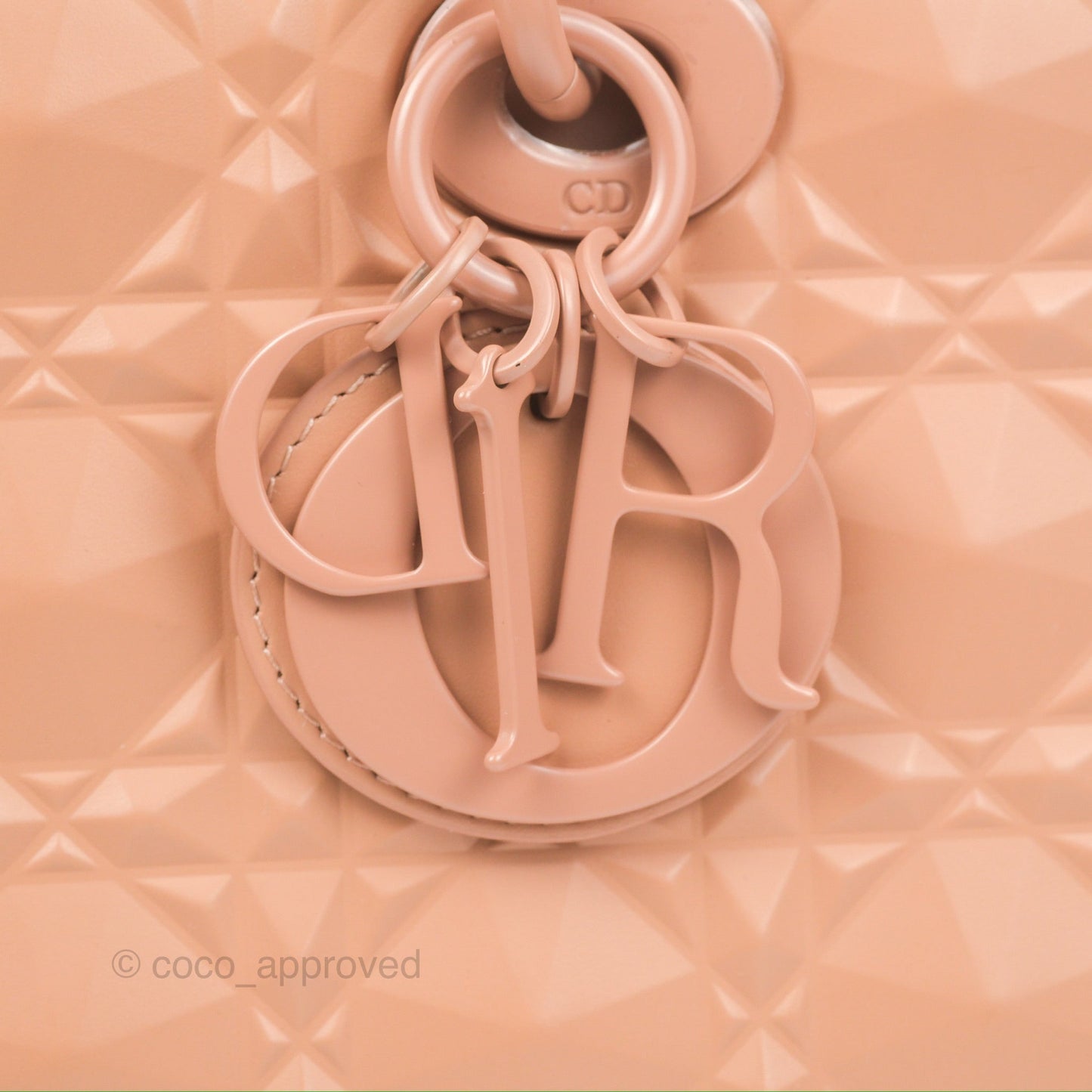 Dior Lady D-Joy Bag Rose Des Vents Cannage Calfskin with Diamond Motif