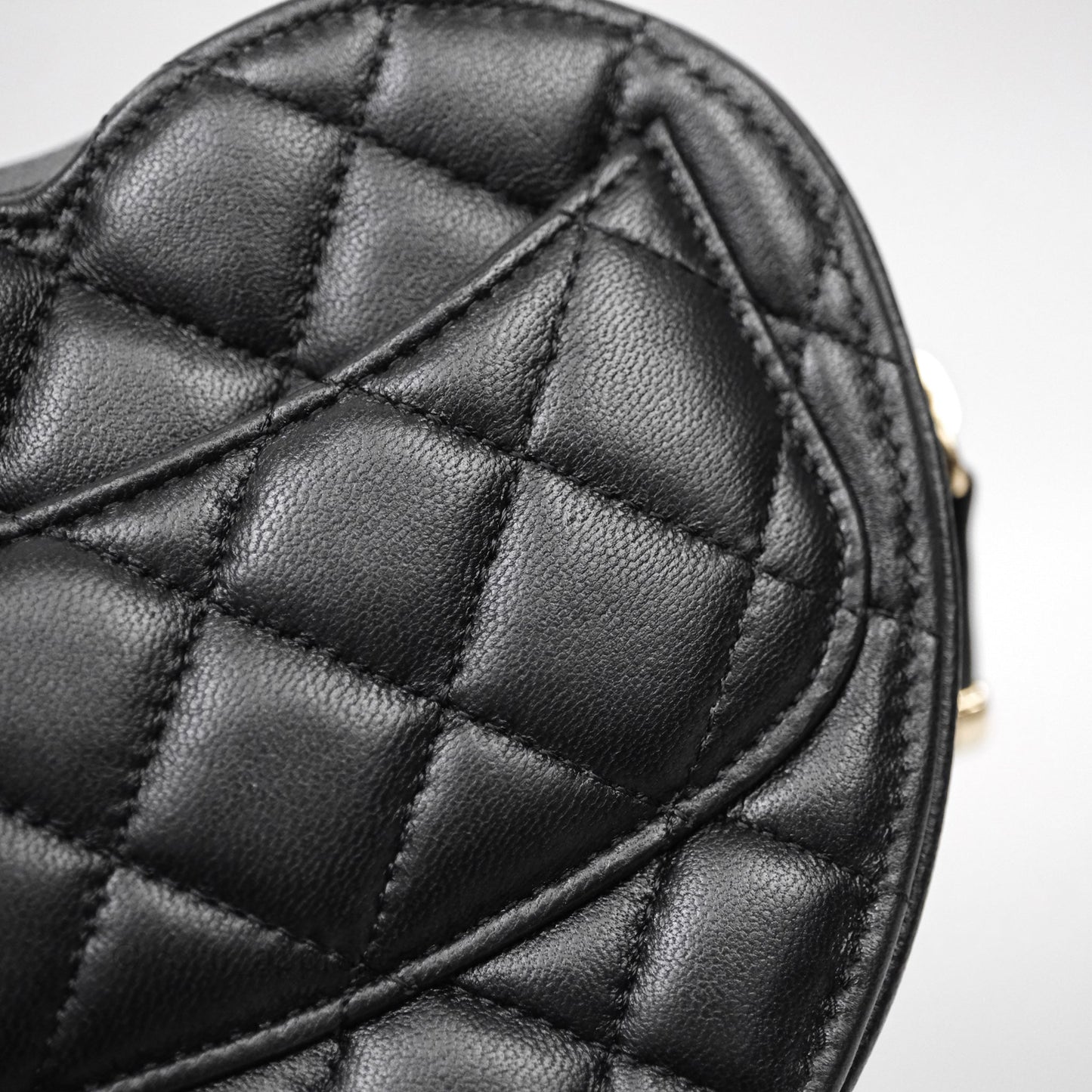 Chanel Small Heart Bag Black Lambskin Gold Hardware