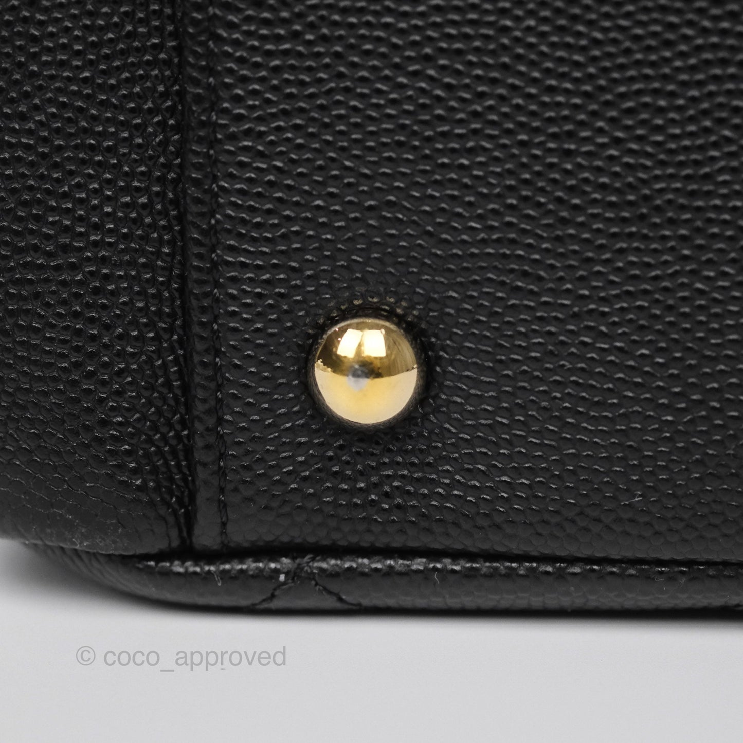 Chanel Small Business Affinity Shopping Bag Black Caviar Gold Hardware