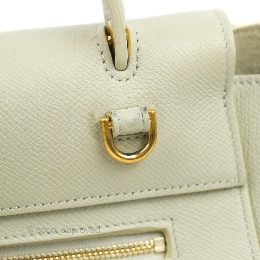 Celine Micro Belt Bag Light Khaki Grained Calfskin Silver Hardware