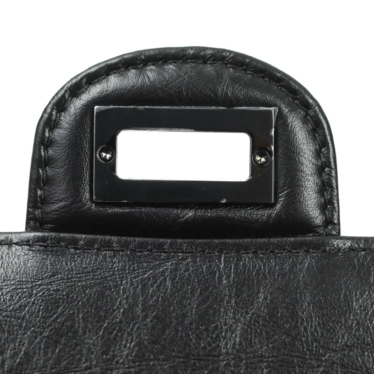 Chanel Mini Reissue 224 So Black Chevron Calfskin Black Hardware