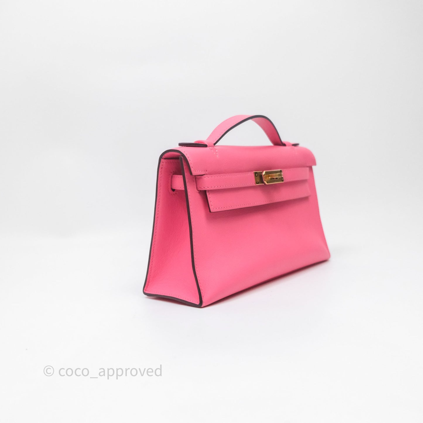 Hermès Kelly Mini Pochette U5 Rose Lipstick Swift Gold Hardware