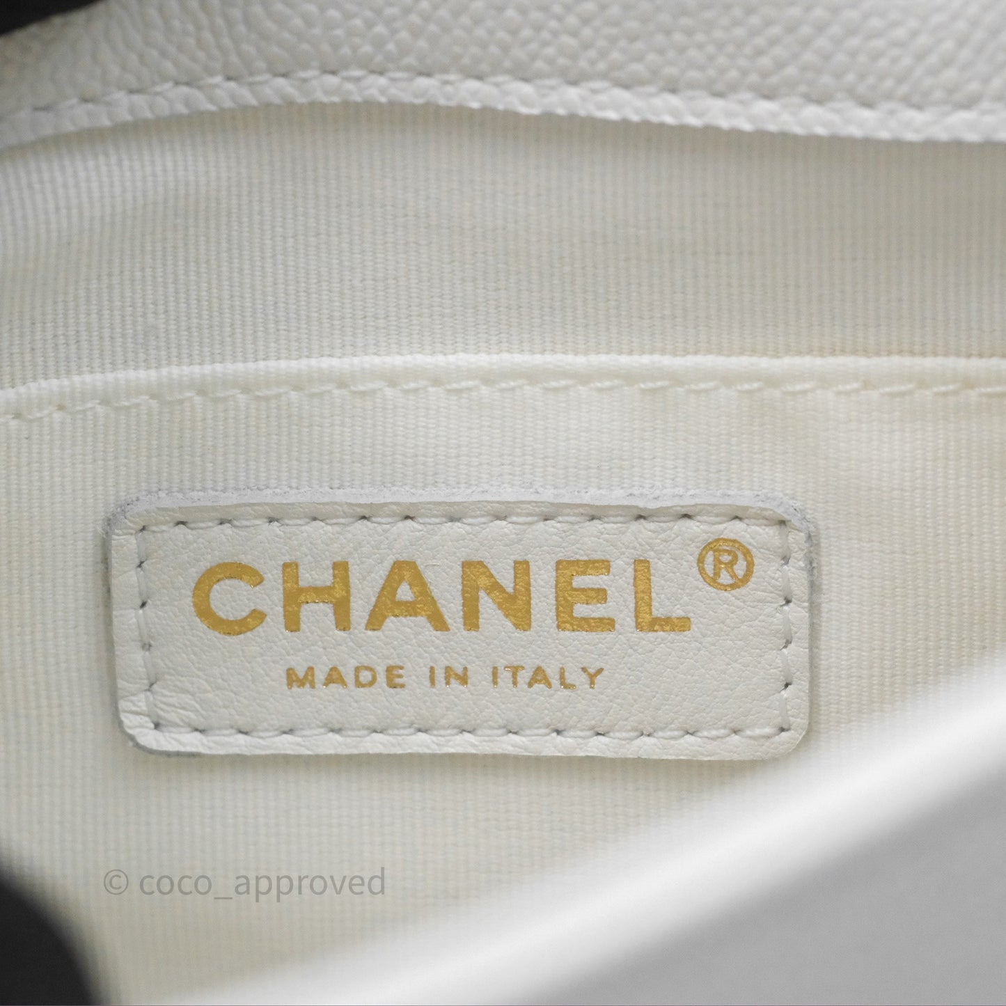 Chanel Small Duma Backpack White Caviar Gold Hardware