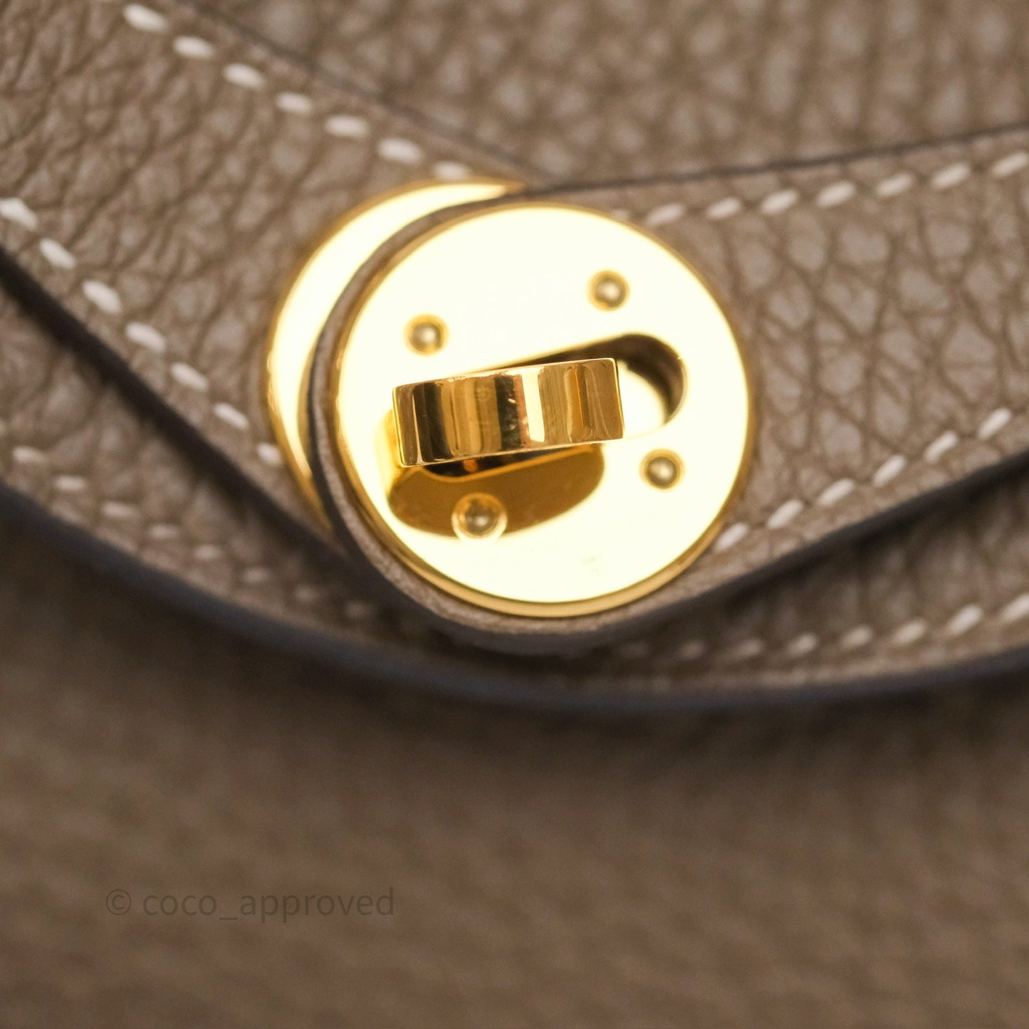 Hermès Mini Lindy 20 Etoupe 18 Clemence Gold Hardware
