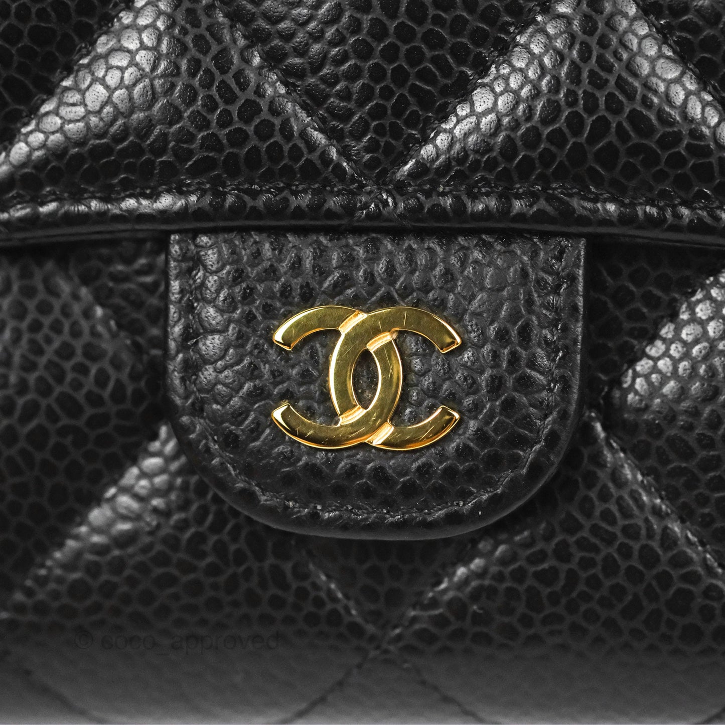 Chanel Quilted Classic Zip Long Wallet Black Caviar Gold Hardware