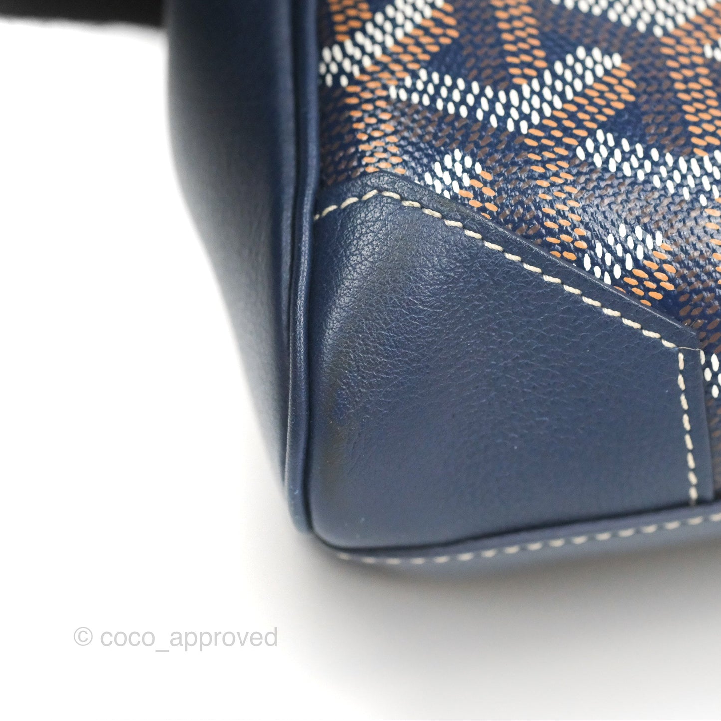 Goyard Saïgon Mini Bag Navy Goyardine Canvas/Chevroches Calfskin