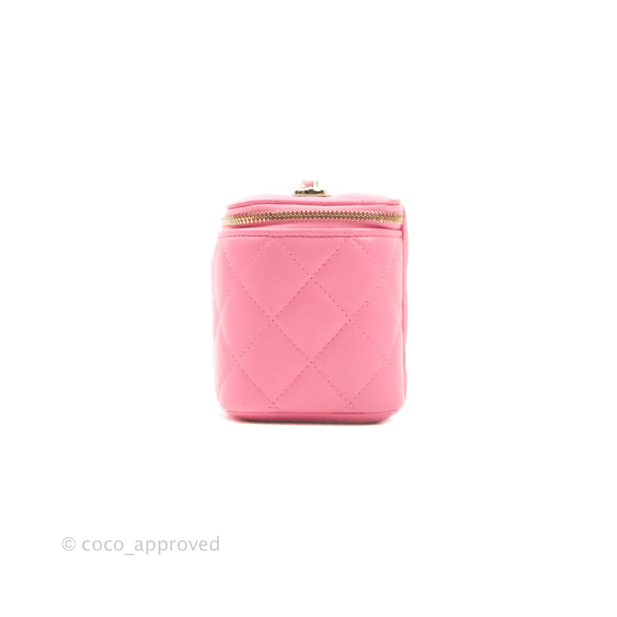 Chanel Small Trendy CC Box With Chain Pink Lambskin Gold Hardware