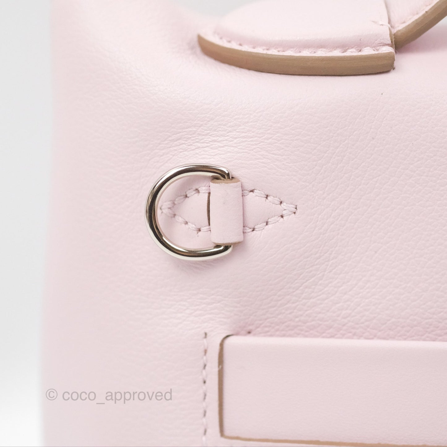 Hermès 24/24 21 Mini Mauve Pale Evercolor/Swift Palladium Hardware