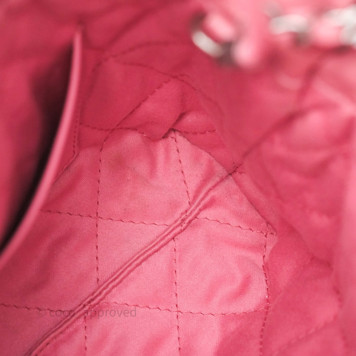 Chanel 22 Mini Bag Pink Shiny Crumpled Calfskin Matte Silver Hardware