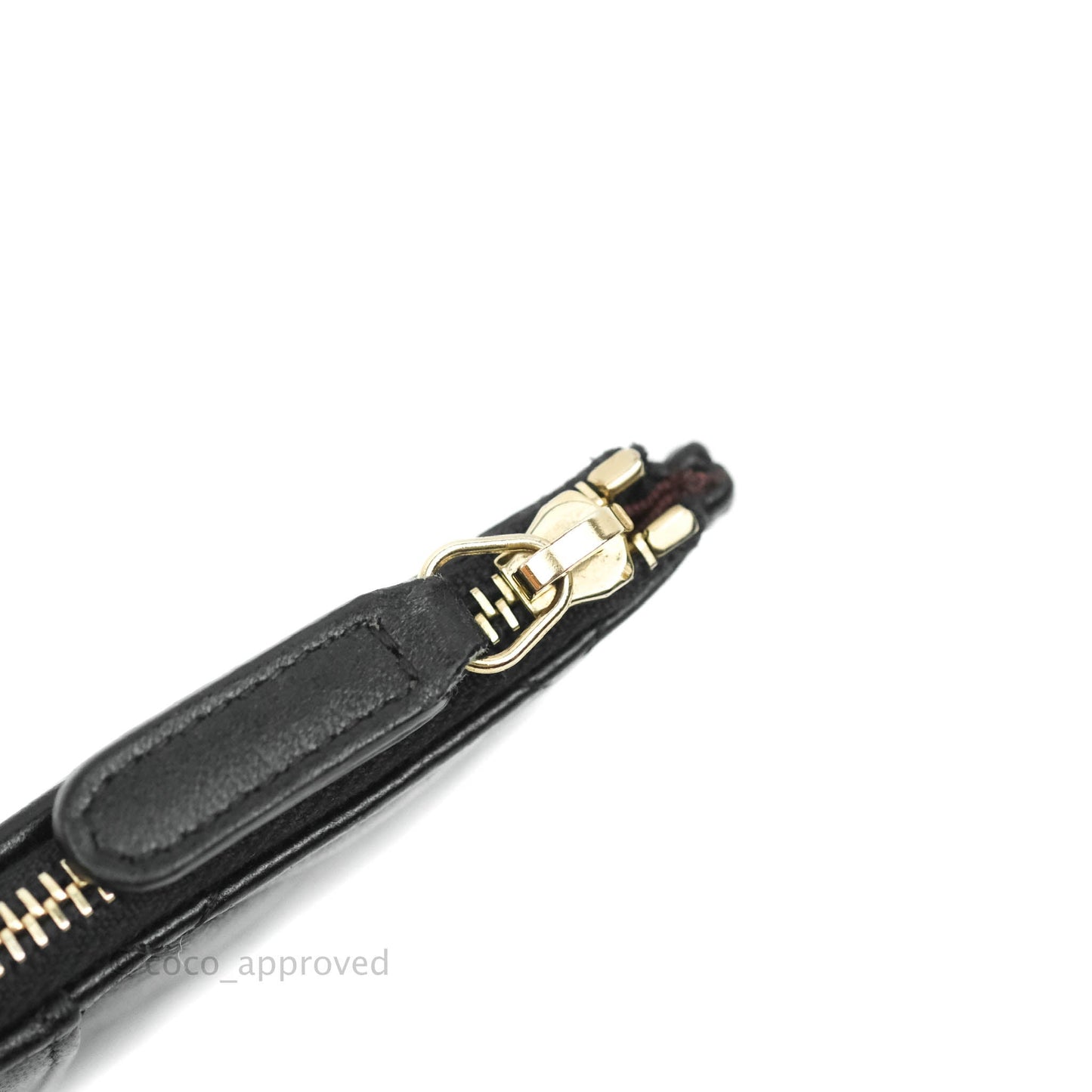Chanel Classic Flat Black Lambskin Wallet Pouch Gold Hardware