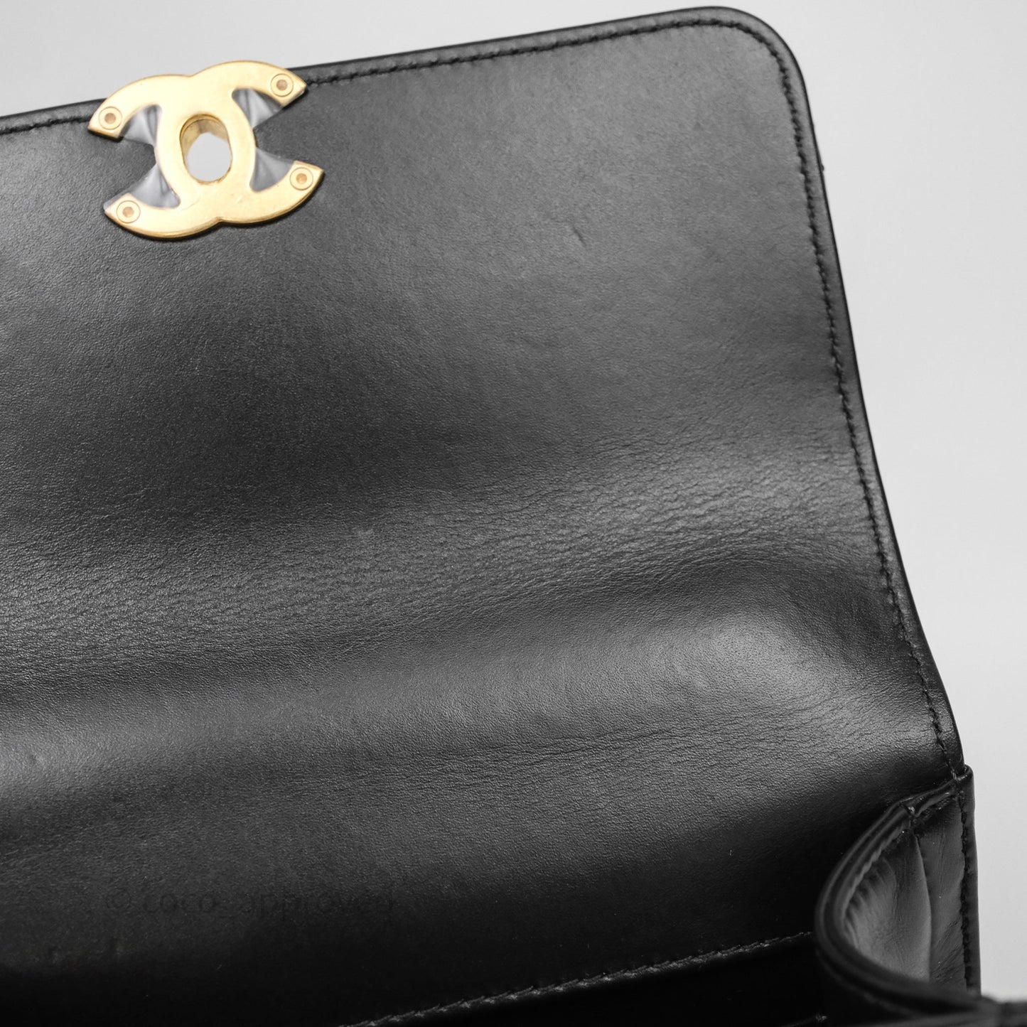 Chanel Mini Perfect Fit Adjustable Quilted Black Calfskin Aged Gold Hardware
